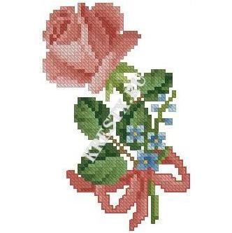 Простая схема вышивки крестом цветы, флора для начинающих